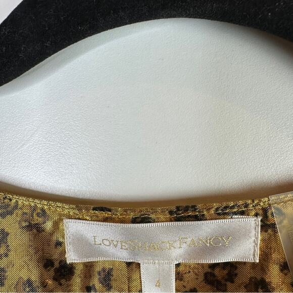 NWOT LoveShackFancy Zoya Gold Ditsy Floral Mini Dress. - Picture 8 of 15